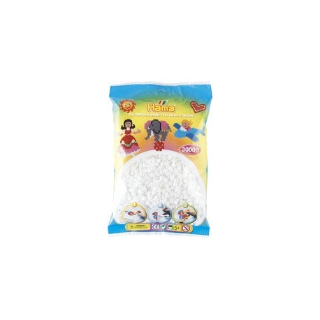 Hama perles à repasser midi, sachet, 3000 pièces, noir