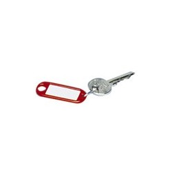 Wedo porte-clés avec anneau, diamètre: 18 mm, rouge