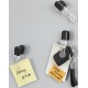 Wedo aimants clip glossy, kit de 4, noir / transparent