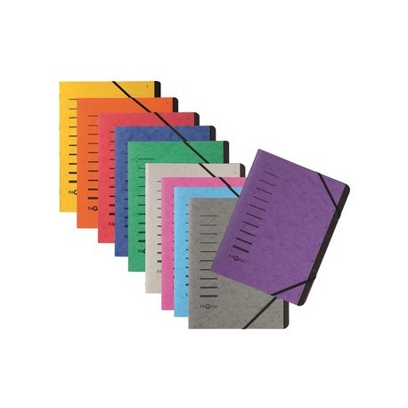 Pagna trieur "sorting file", 7 compartiments, rouge