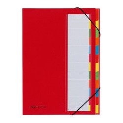Pagna trieur deskorganizer color, 7 poches, rouge