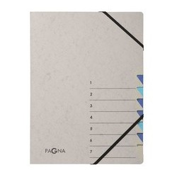 Pagna trieur "easy grey", a4, 7 compartiments, gris / lilas