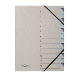 Pagna trieur "easy grey", a4, 12 compartiments, gris / lilas
