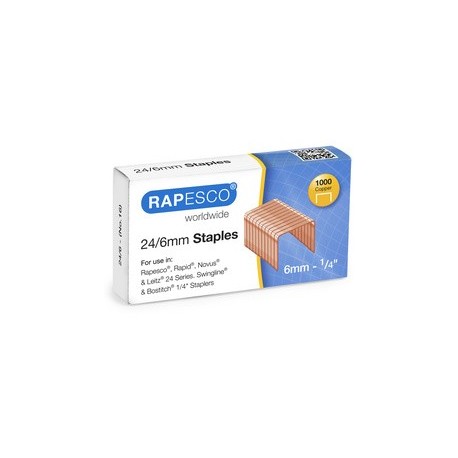Rapesco agrafes 24/6, cuivré