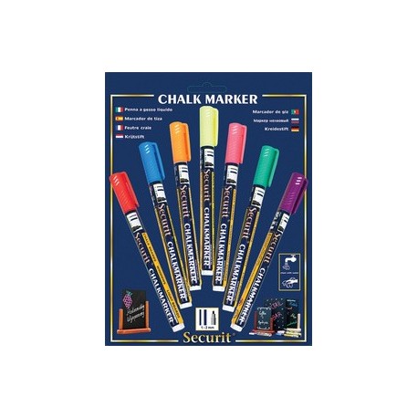 Securit feutre-craie original small, kit de 7