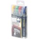 Securit feutre-craie waterproof medium, étui de 4