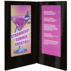 Securit protège-menus led, (l)190 x (h)350 mm, noir