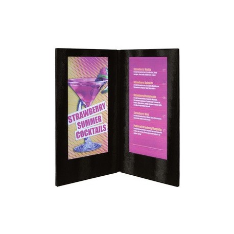 Securit protège-menus led, (l)190 x (h)350 mm, noir