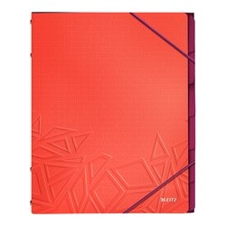 Leitz trieur urban chic, a4, pp, 6 compartiments, rouge