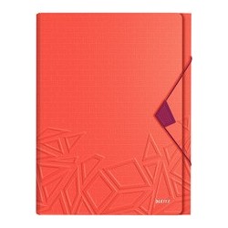 Leitz trieur urban chic, a4, pp, 6 compartiments, rouge
