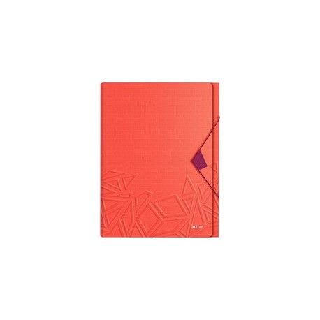 Leitz trieur urban chic, a4, pp, 6 compartiments, rouge