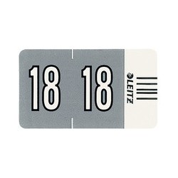 Leitz etiquette année orgacolor "18", sur rouleau, gris