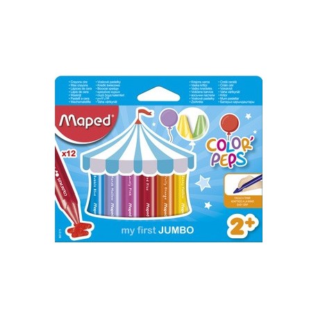 Maped my first crayon de cire color'peps jumbo, étui de 12