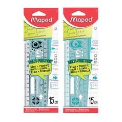 Maped règle plate geonotes, 150 mm, en plastique