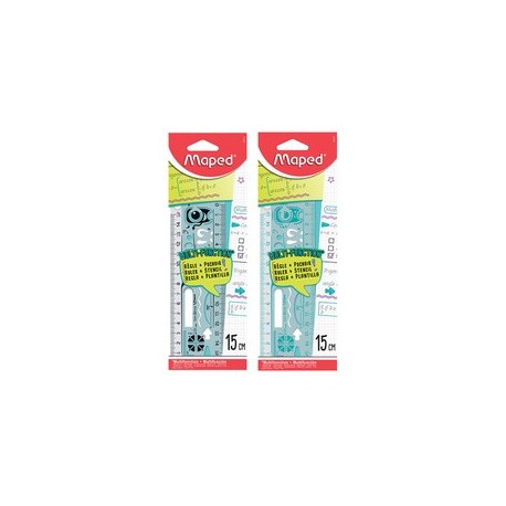 Maped règle plate geonotes, 150 mm, en plastique