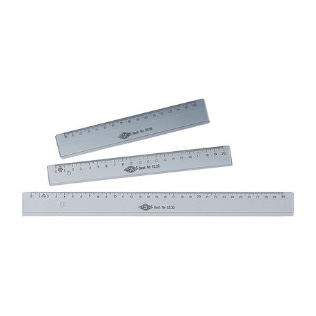 Wedo règle plate, 160 mm, en plastique, transparente