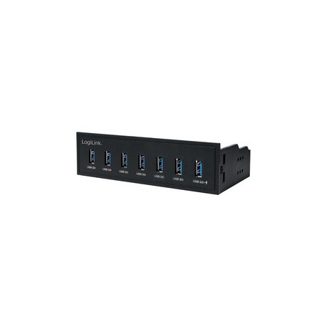 Logilink hub usb 3.0 de 5,25" avec port de chargement rapide