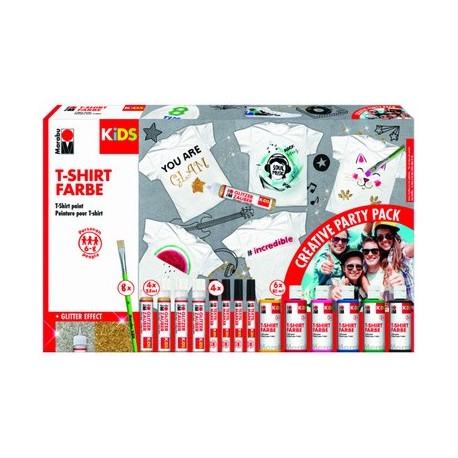 Marabu kids pack t-shirt pour fête