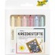 Folia crayon craie pastel, couleurs assorties, étui de 6