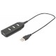 Digitus hub usb 2.0, 4 ports, longueur câble : 300 mm, noir