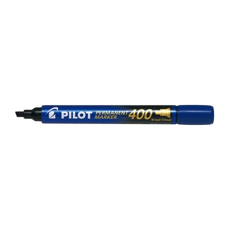 Pilot marqueur permanent 400, pointe biseautée, bleu