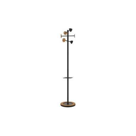 Unilux porte-manteau bora bamboo, en bambou noir