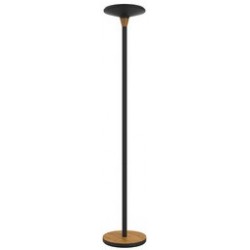 Unilux lampadaire led baly bamboo, bambou noir