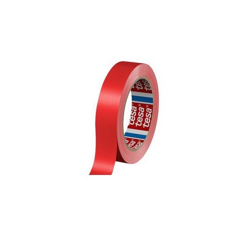 Tesa ruban adhésif d'emballage 62204, 9 mm x 66 m, rouge (LOT DE 16)
