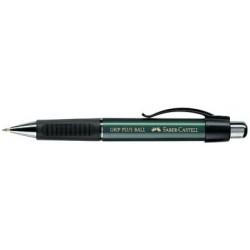 Faber-castell stylo à bille rétractable grip plus, gris