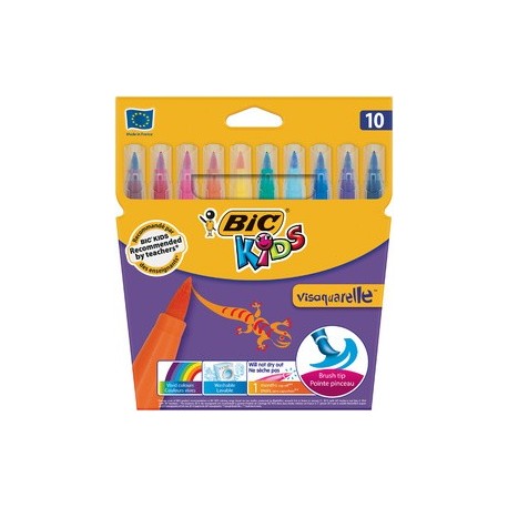 Bic kids feutre visaquarelle, étui en carton de 10