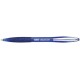 Bic stylo à bille rétractable atlantis soft, bleu