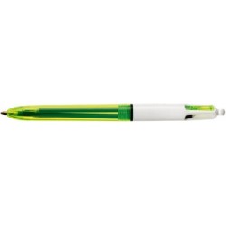 Bic stylo à bille rétractable 4 colours fluo