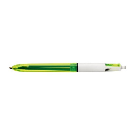 Bic stylo à bille rétractable 4 colours fluo