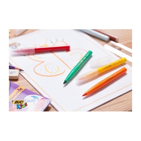 Bic kids feutre visaquarelle, boîte ronde de 18