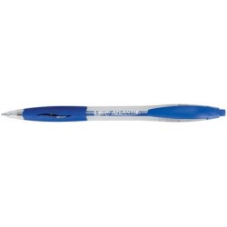 Bic stylo à bille rétractable atlantis classic, bleu