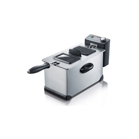 Severin friteuse électrique fr 3431, acier inoxydable/noir
