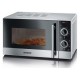 Severin micro-ondes mw 7874, fonction grill, inox/noir