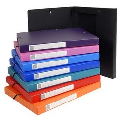 Exacompta boîte de classement opaque, pp, 25 mm, rouge (LOT DE 8)