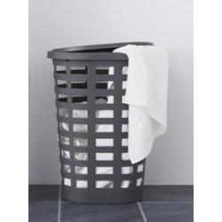 Plast team panier à linge boston, 54 litres, ovale, blanc