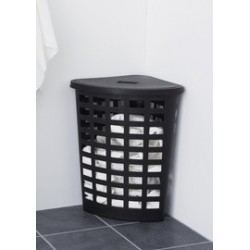 Plast team panier à linge boston, 54 litres, d'angle, gris