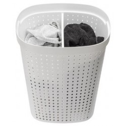 Plast team panier à linge seoul, 60,8 litres, ovale, gris