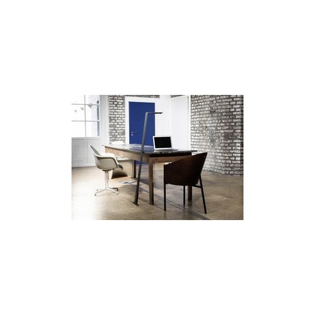 Luctra lampadaire mobile rechargeable à led flex, noir