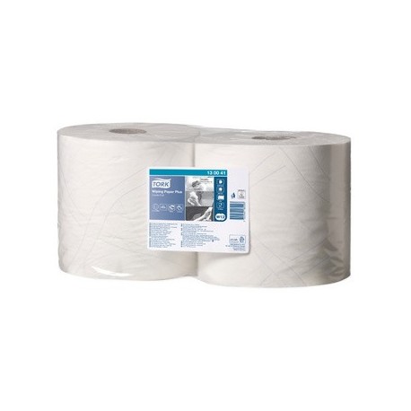 Tork rouleau de papier nettoyant multi-usages, 2 plis, blanc
