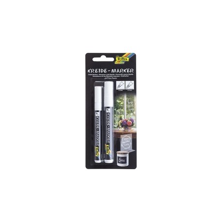 Folia marqueur craie, set de 2, blanc