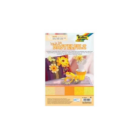 Folia feutrine de bricolage ton-in-ton mix, jaune