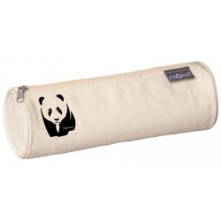 Pagna trousse ronde "panda", coton, naturel