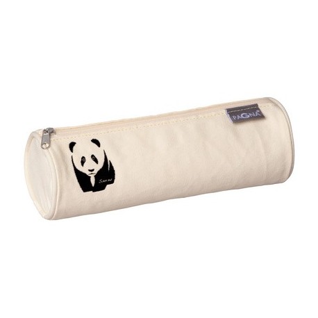 Pagna trousse ronde "zèbre", coton, naturel