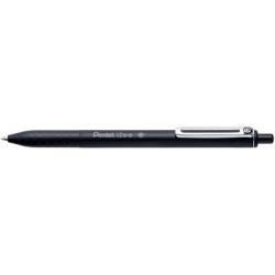 Pentel stylo à bille rétractable izee, noir