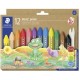 Staedtler craie à la cire noris junior, étui carton de 12