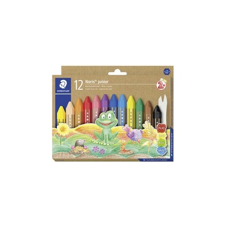 Staedtler craie à la cire noris junior, étui carton de 12